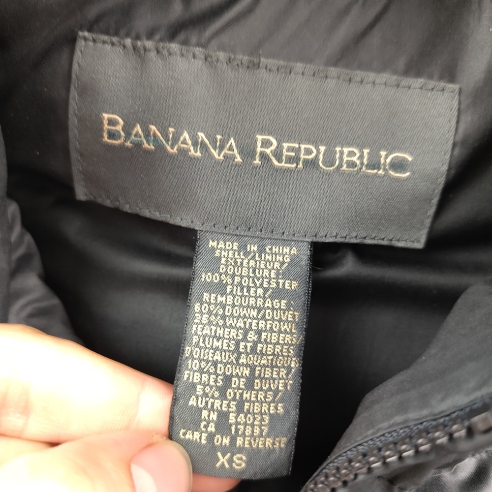 Banana Republic Down Puffer Vest Women's‎ XS Baddie Club City Quilted - Picture 5 of 6